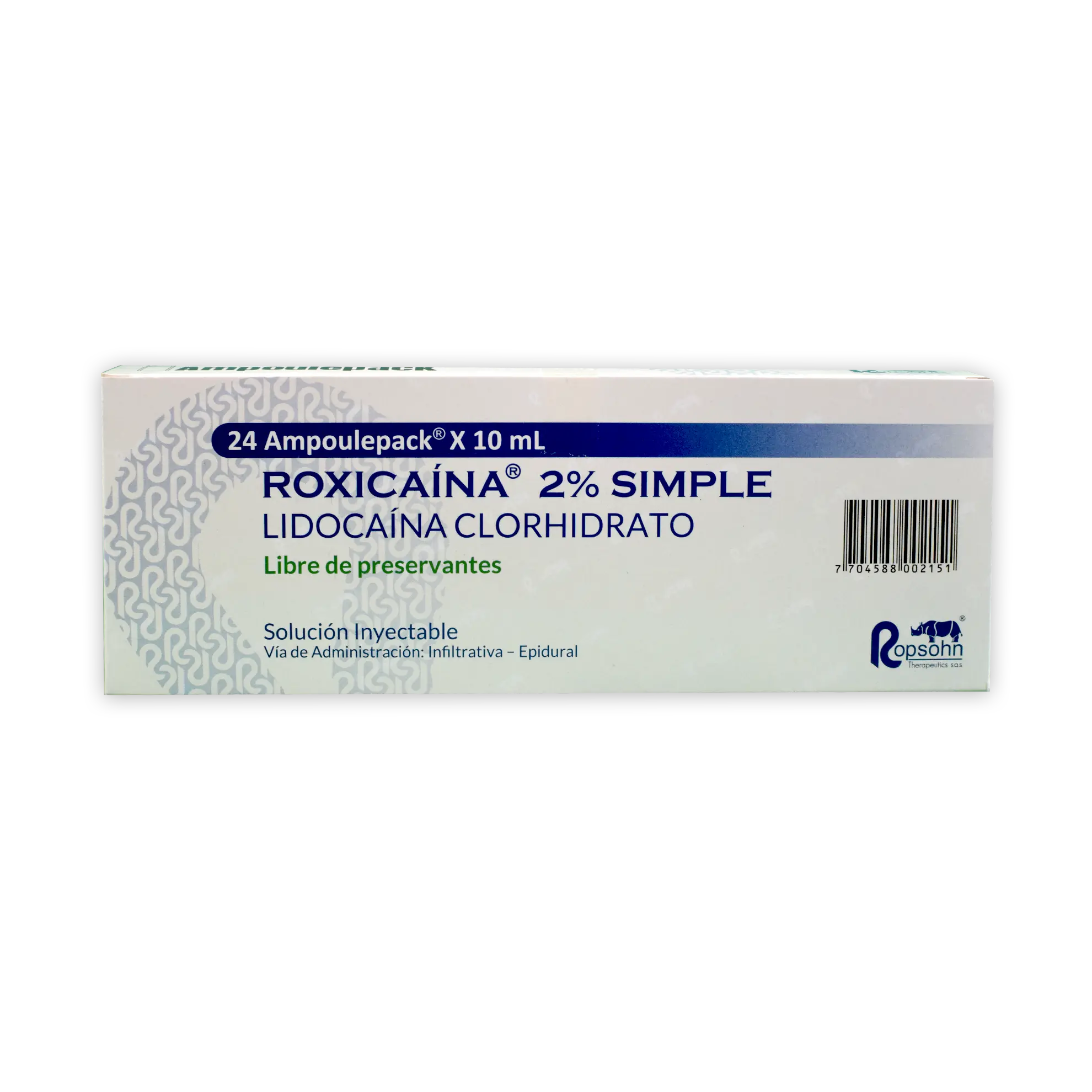 Roxicaína 2% Simple 10 ml