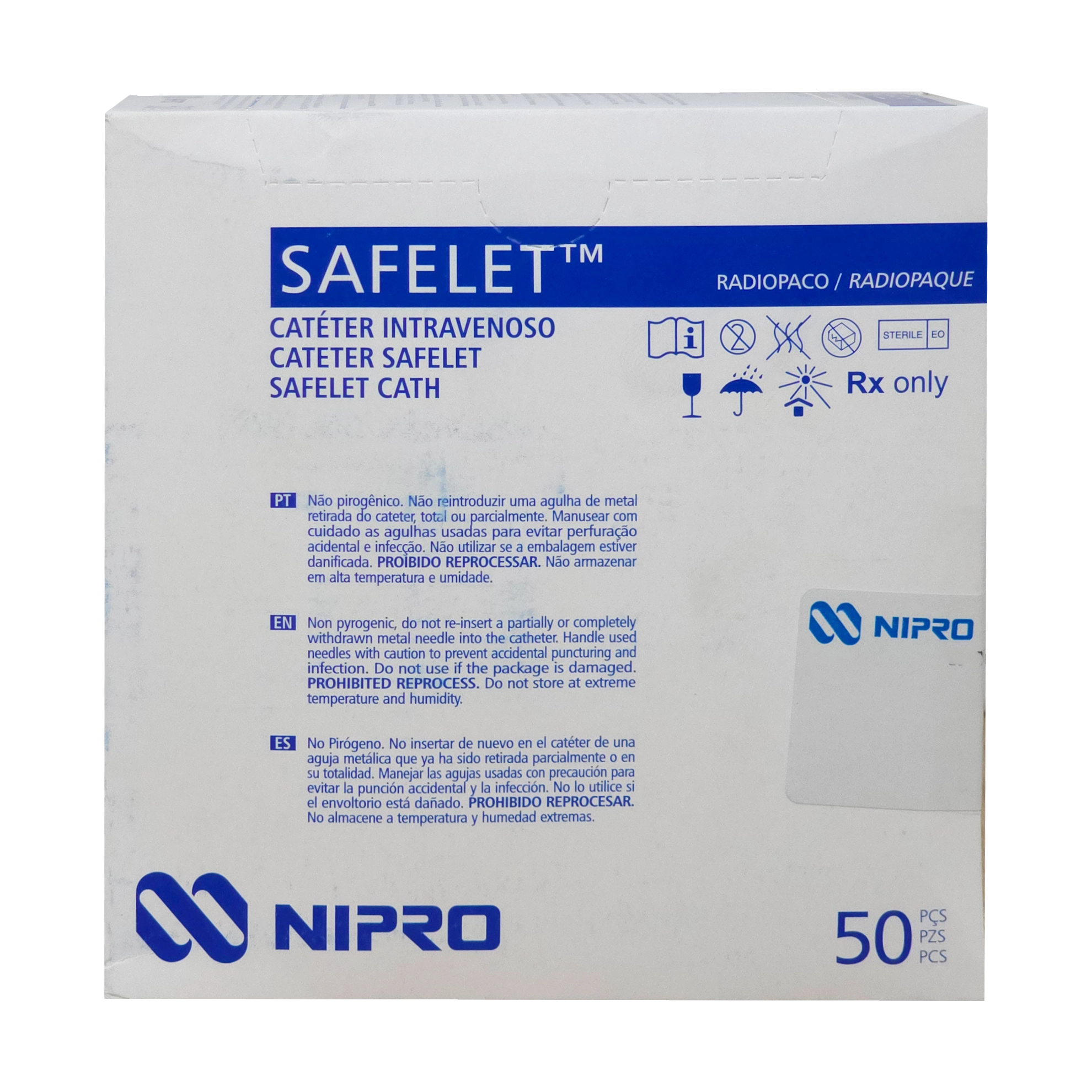 Catéter intravenoso 20gx1-1/4 Nopro