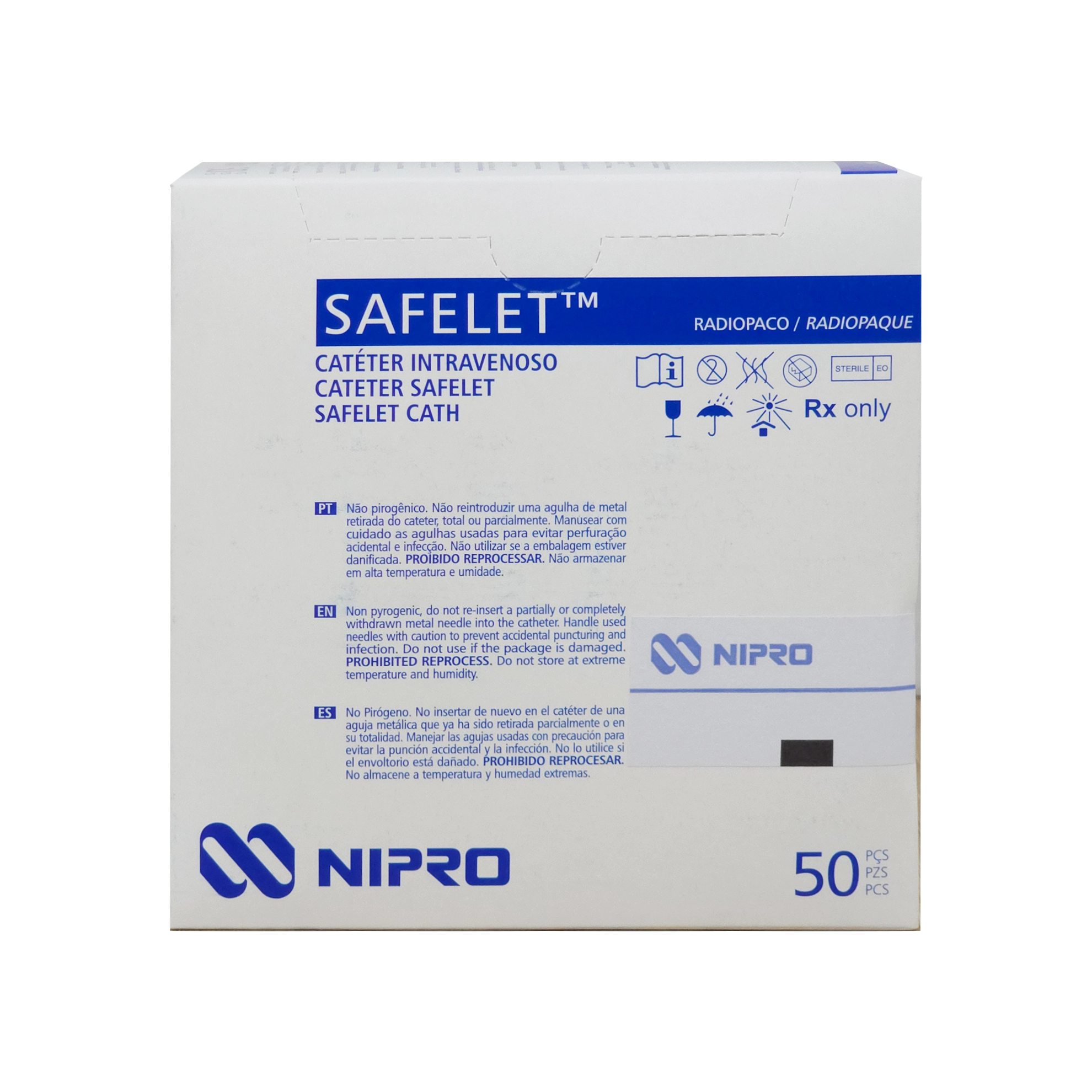 Catéter intravenoso 22gx1 Nipro