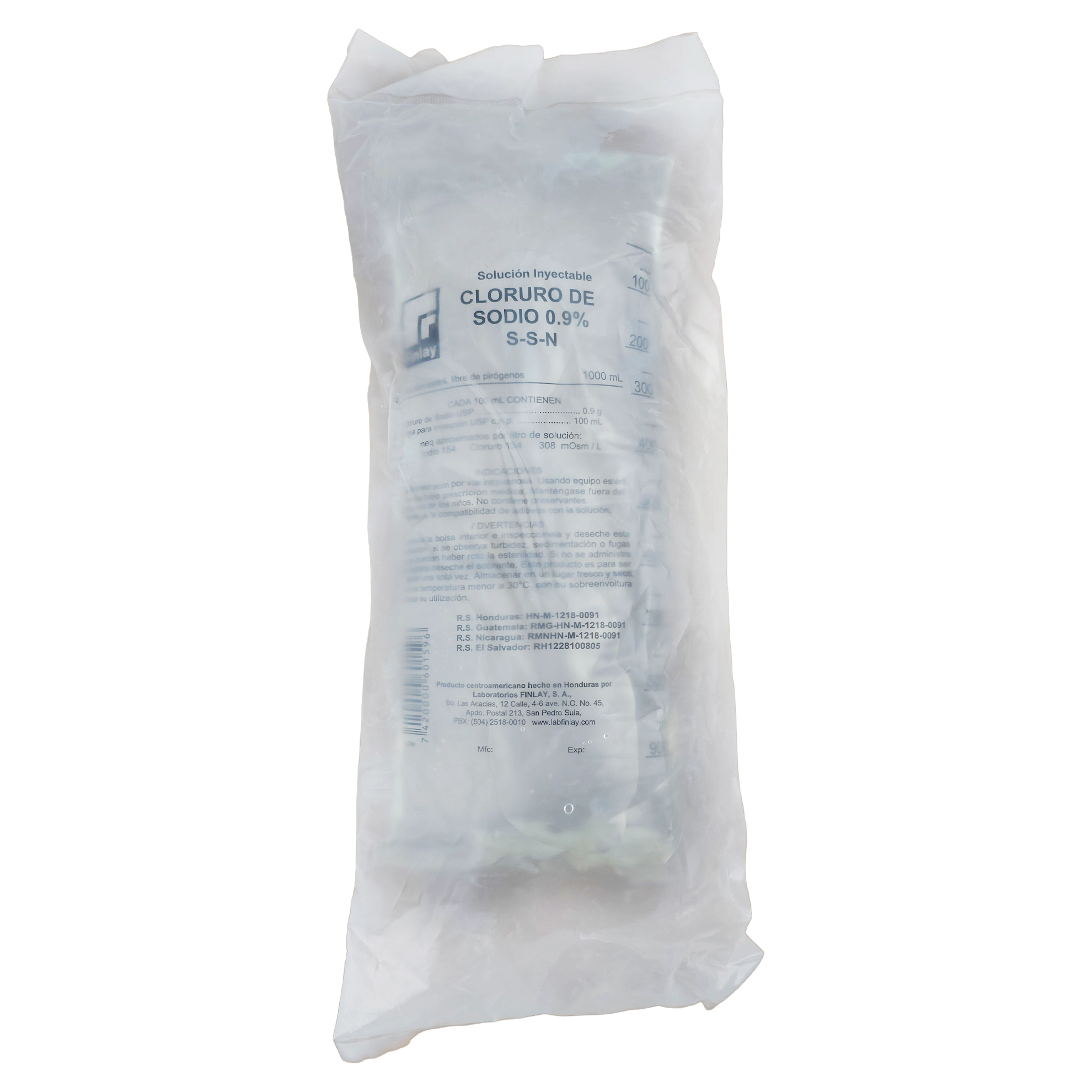 Solución salina cloruro sodio 0.9% FINLAY