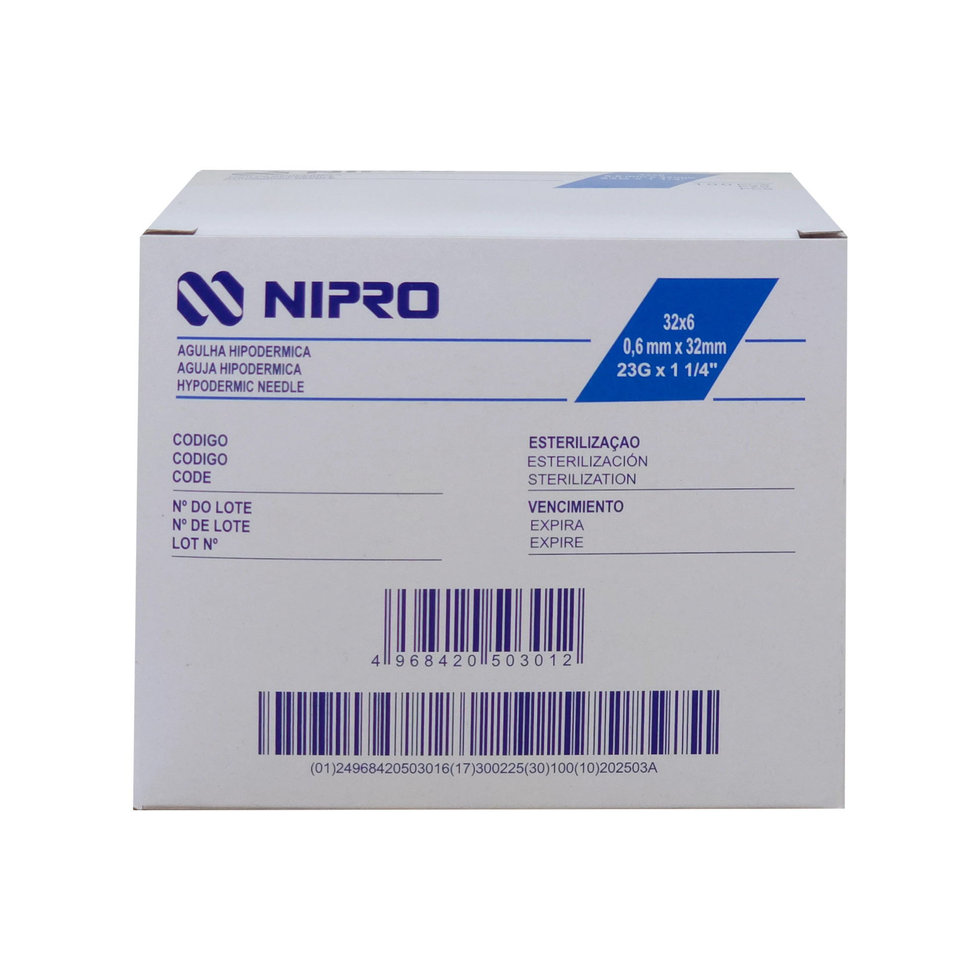 Aguja hipodérmica 23gx1-1/4 Nipro